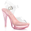 COCKTAIL-508 Plateau Sandaletten Rosa Transparent von Fabulicious
