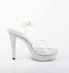 COCKTAIL-508DM Plateau Sandaletten Glitzer Silber von Fabulicious – Ansicht 5