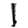 DAGGER-3000 Overknee Stiefel Schwarz von Devious – Ansicht 3