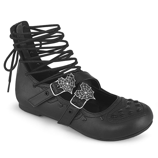DAISY-11 Schnürrschuh - Schwarz Matt von DemoniaCult