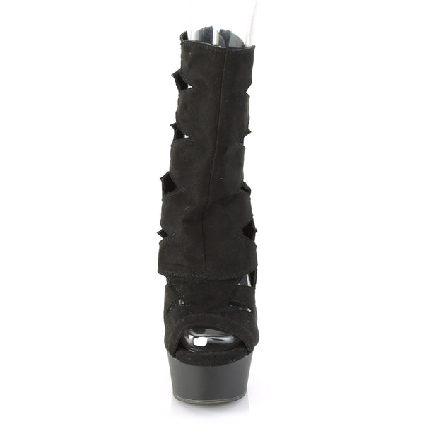 DELIGHT-1014 Plateau Stiefeletten schwarz | Pleaser