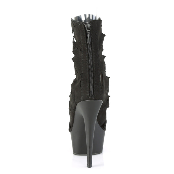 DELIGHT-1014 Plateau Stiefeletten schwarz | Pleaser