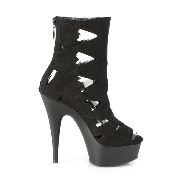 DELIGHT-1014 Plateau Stiefeletten schwarz | Pleaser