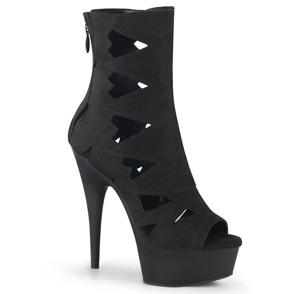 DELIGHT-1014 Plateau Stiefeletten schwarz | Pleaser