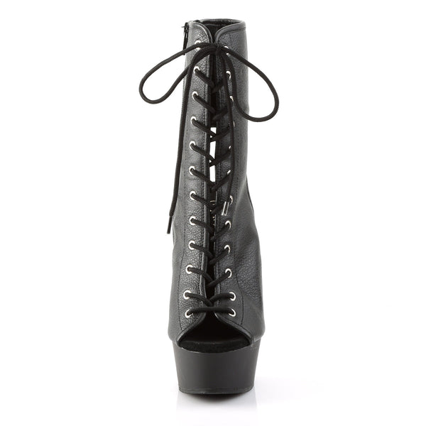 DELIGHT-1016 Plateau Stiefeletten Schwarz von Pleaser – Ansicht 2