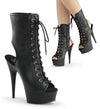 DELIGHT-1016 Plateau Stiefeletten Schwarz von Pleaser – Ansicht 5