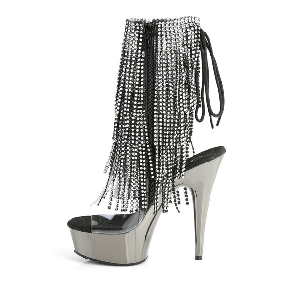 DELIGHT-1017RSF Plateau Stiefeletten Schwarz von Pleaser – Ansicht 3