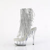 DELIGHT-1017RSF - Plateau Stiefeletten Peeptoe mit offener Verse - Silber von Pleaser – Ansicht 3