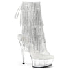 DELIGHT-1017RSF - Plateau Stiefeletten Peeptoe mit offener Verse - Silber von Pleaser
