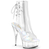 DELIGHT-1018C - Plateau High Heel Peeptoe Stiefeletten - Transparent von Pleaser