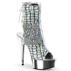 DELIGHT-1018HG Plateau Stiefeletten Silber von Pleaser