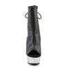 DELIGHT-1018LG Plateau Stiefeletten - Schwarz/Silber von Pleaser – Ansicht 2