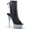 DELIGHT-1018LG Plateau Stiefeletten - Schwarz/Silber von Pleaser