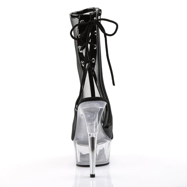 DELIGHT-1018MSH Plateau Stiefeletten - Schwarz von Pleaser – Ansicht 4