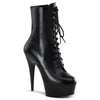 DELIGHT-1020 Plateau Stiefeletten Leder Schwarz von Pleaser