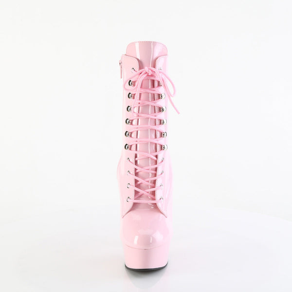 DELIGHT-1020 - Plateau Stiefeletten - Rosa Lack von Pleaser – Ansicht 2