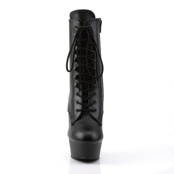 DELIGHT-1020 Plateau Stiefeletten Matt Schwarz von Pleaser – Ansicht 2