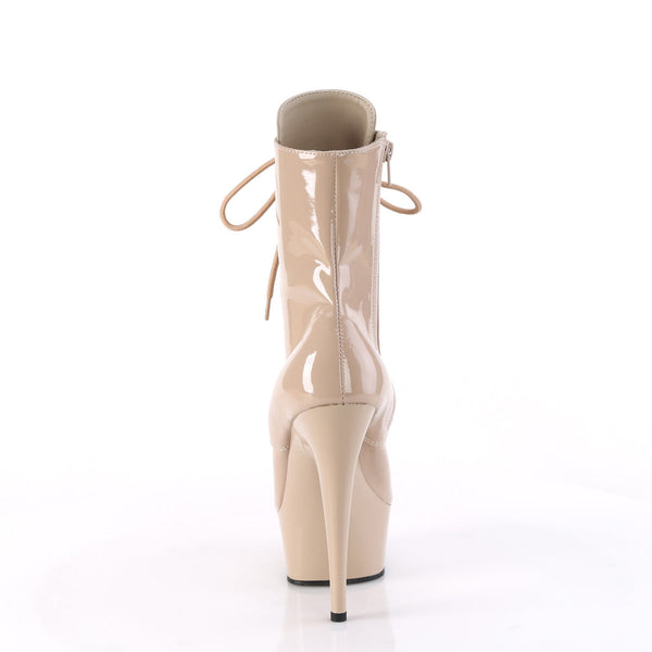 DELIGHT-1020 - Plateau Stiefeletten - Beige Lack von Pleaser – Ansicht 4
