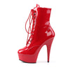 DELIGHT-1020 Plateaustiefelette Rot von Pleaser – Ansicht 3