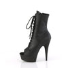 DELIGHT-1021 - Plateau Peeptoe Stiefeletten - Schwarz Matt von Pleaser – Ansicht 3