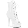 DELIGHT-1021 - Plateau Stiefeletten - Weiss Lack von Pleaser