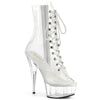 DELIGHT-1021C - Plateau Peeptoe Stiefeletten - Transparent von Pleaser