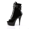 DELIGHT-1033 Plateau Stiefeletten Lack Schwarz von Pleaser – Ansicht 3