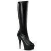 DELIGHT-2000 Plateau Stiefel Schwarz Matt von Pleaser