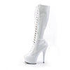 DELIGHT-2023 Plateau Stiefel Weiß Lack von Pleaser – Ansicht 3