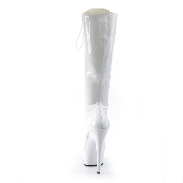 DELIGHT-2023 Plateau Stiefel Weiß Lack von Pleaser – Ansicht 4