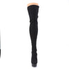 DELIGHT-3003 Plateau Overknee Stiefel - Schwarz matt von Pleaser – Ansicht 2
