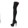 DELIGHT-3003 Plateau Overknee Stiefel - Schwarz matt von Pleaser – Ansicht 3