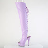 DELIGHT-3019 Plateau Overknee Stiefel Peeptoe Lila Matt von Pleaser – Ansicht 3