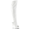 DELIGHT-3019 Plateau Overknee Stiefel Weiß von Pleaser