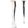 DELIGHT-3027 Plateau Overknee Stiefel - Weiß von Pleaser