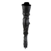 DELIGHT-3028 Plateau Overknee Stiefel Schwarz Matt von Pleaser – Ansicht 4