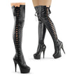 DELIGHT-3050 Plateau Overknee Stiefel Matt von Pleaser