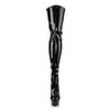 DELIGHT-3063 Plateau Overknee Stiefel Schwarz Lack von Pleaser – Ansicht 2