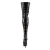 DELIGHT-3063 Plateau Overknee Stiefel Schwarz Matt von Pleaser – Ansicht 4