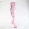 DELIGHT-3063 - Plateau Overknee Stiefel - Rosa Lack von Pleaser – Ansicht 5