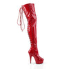 DELIGHT-3063 Overkneestiefel Plateauschuhe Rot von Pleaser – Ansicht 5