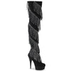 DELIGHT-3065 Plateau Overknee Stiefel Schwarz von Pleaser