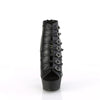 DELIGHT-600-11 - Plateau Peeptoe Stiefeletten - Schwarz Matt von Pleaser – Ansicht 2