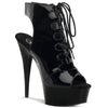 DELIGHT-600-20 Plateau Stiefeletten Lack Schwarz von Pleaser
