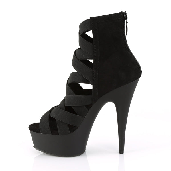 DELIGHT-600-24 Plateau Sandaletten Schwarz Matt von Pleaser – Ansicht 3