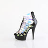 DELIGHT-600-9 - Plateau High Heel Sandaletten - Schwarz/Holografisch von Pleaser – Ansicht 3