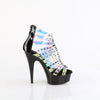 DELIGHT-600-9 - Plateau High Heel Sandaletten - Schwarz/Holografisch von Pleaser – Ansicht 5