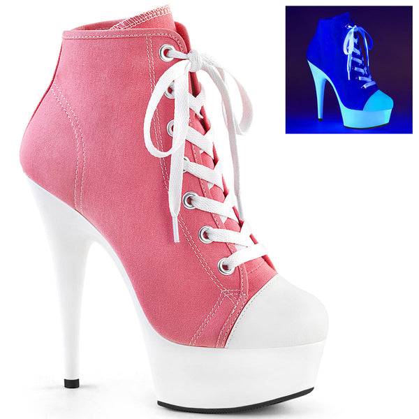 DELIGHT-600SK-02 Plateau Stiefeletten Sneakers Rosa von Pleaser