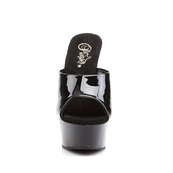 DELIGHT-601 Plateau Pantoletten Schwarz von Pleaser – Ansicht 2