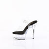 DELIGHT-608 Plateau Sandaletten Schwarz/Transparent von Pleaser – Ansicht 3